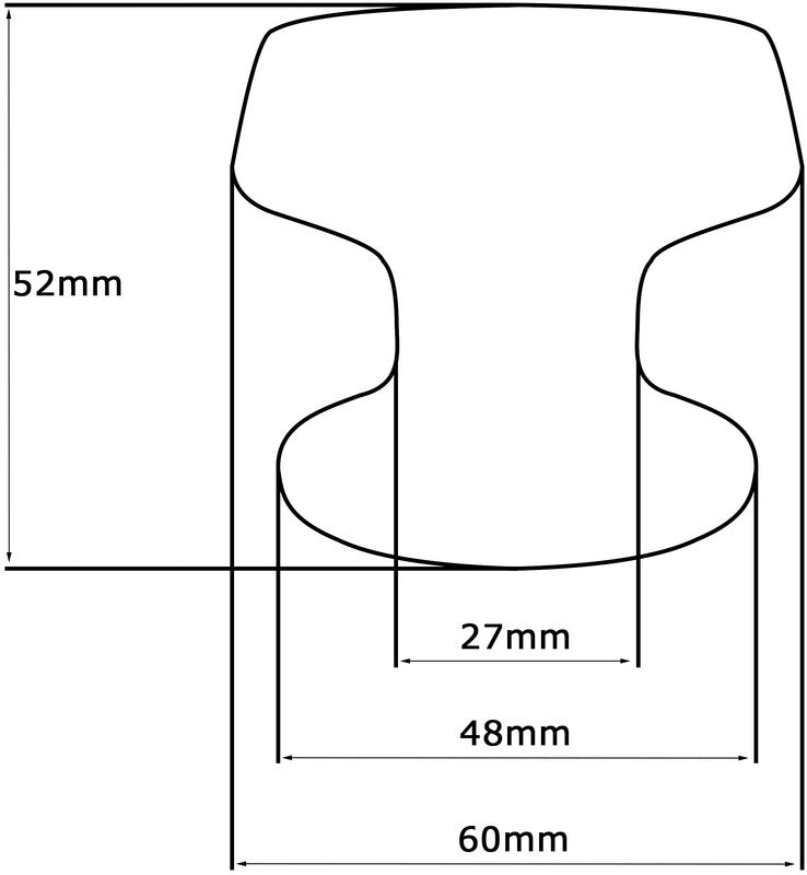 Pomolo fisso per porta SAGUATTI 172/60GB in alluminio bronzo satinato