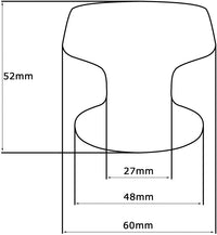 Pomolo fisso per porta SAGUATTI 172/60IB in alluminio marrone opaco