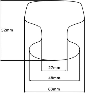 Pomolo fisso per porta SAGUATTI 172/60IB in alluminio marrone opaco