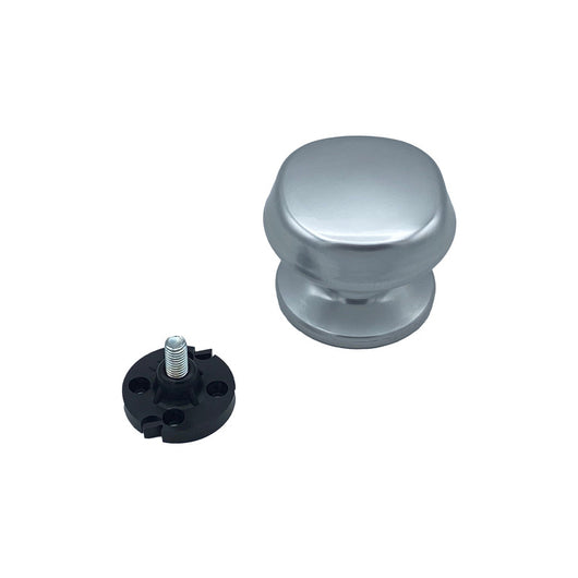 Pomolo fisso per porta SAGUATTI 172/70AB in alluminio argento lucido