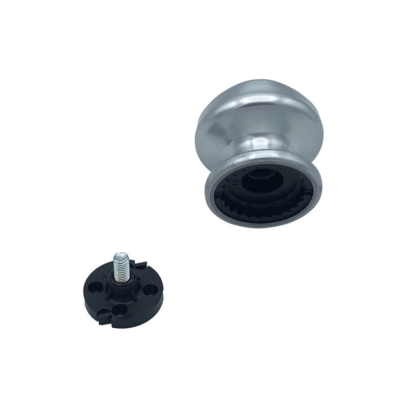 Pomolo fisso per porta SAGUATTI 172/70AB in alluminio argento lucido