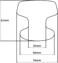 Pomolo fisso per porta SAGUATTI 172/70AB in alluminio argento lucido