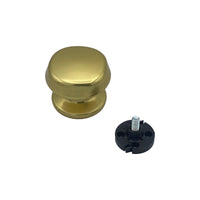 Pomolo fisso per porta SAGUATTI 172/70BB in alluminio oro lucido