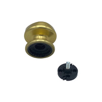 Pomolo fisso per porta SAGUATTI 172/70BB in alluminio oro lucido