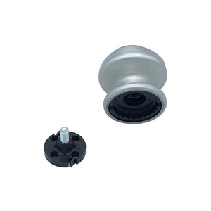 Pomolo fisso per porta SAGUATTI 172/70EB in alluminio argento satinato