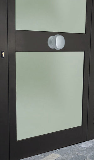 Pomolo fisso per porta SAGUATTI 172/70EB in alluminio argento satinato