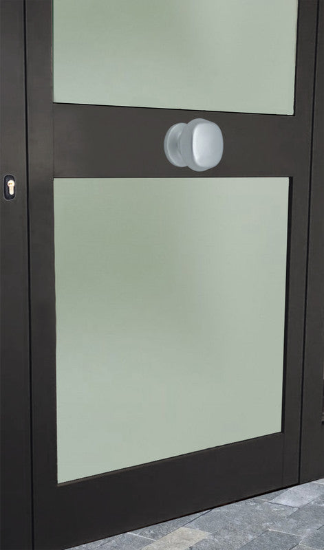 Pomolo fisso per porta SAGUATTI 172/70EB in alluminio argento satinato