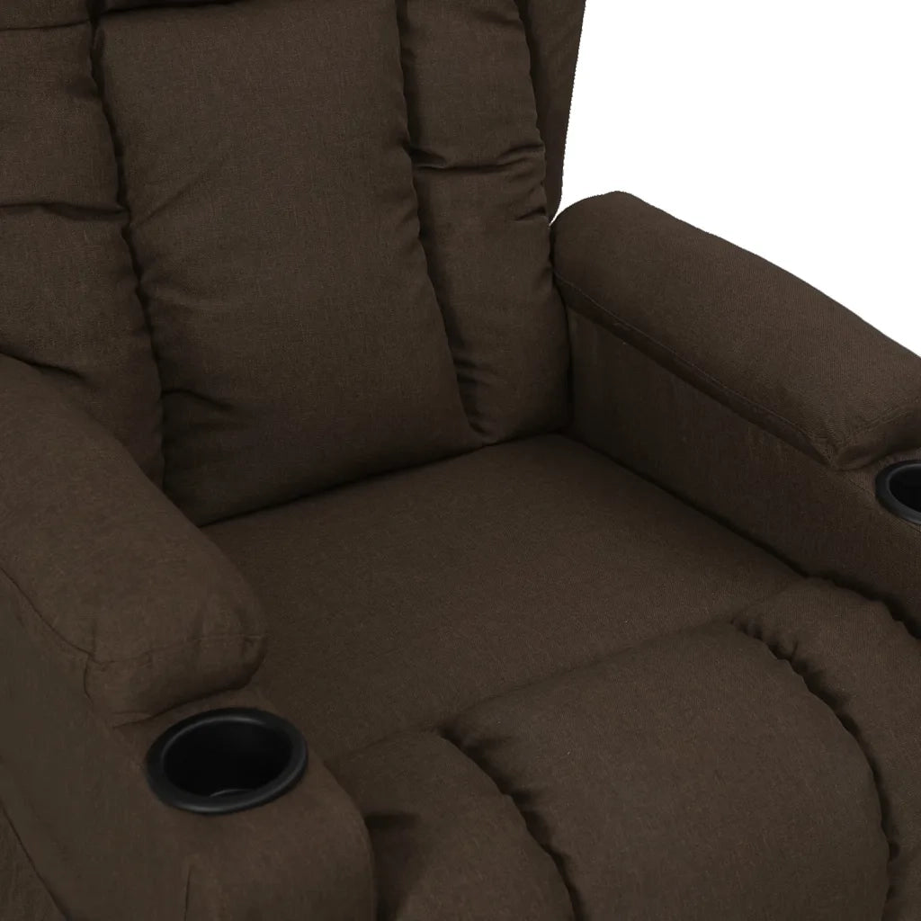 Poltrona Reclinabile Marrone Scuro in Tessuto cod mxl 23455