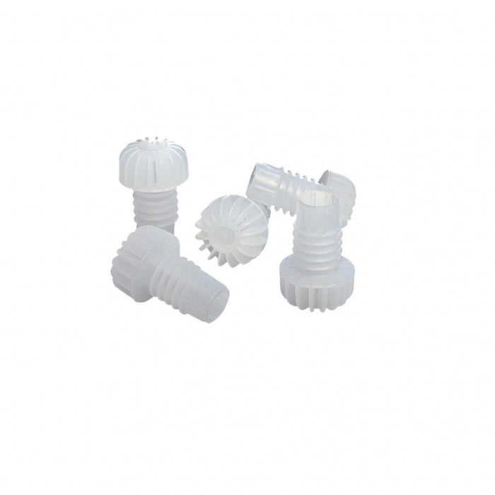 Tappi lunghi alettati in plastica sterilizzata 100 pz bottiglia spumante vino