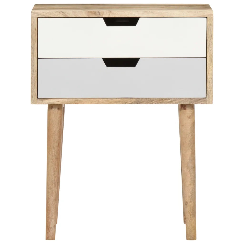 Comodino | Armadio da Notte | Mobiletto da notte 47x35x59 cm in Legno Massello di Mango