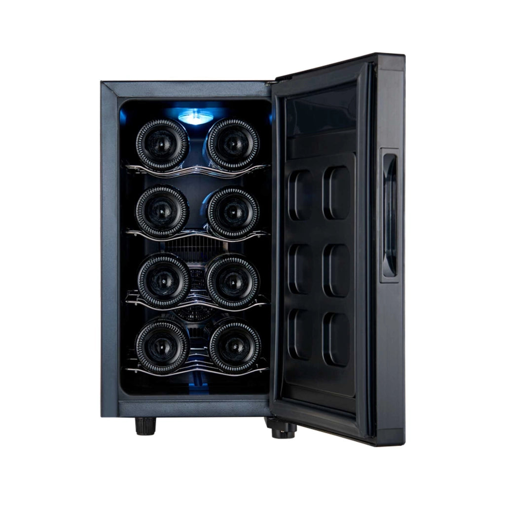 Cantinetta vino 8 bottiglie 23L, temperatura 8-14°C con display touch e porta vetro silenziosa <27dB - Sogo
