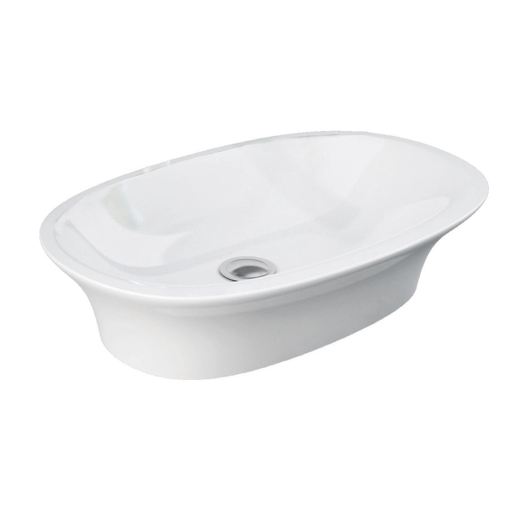 Lavabo da appoggio in ceramica bianco cm 60 senza foro rubinetto Sensation - Rak Ceramics