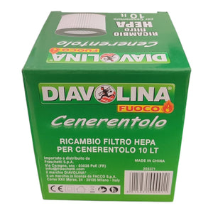 FILTRO HEPA DI RICAMBIO DIAVOLINA ASPIRACENERE CENERENTOLO 10LT