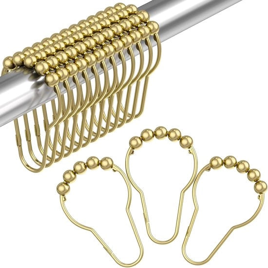 Hanger per doccia in acciaio inox, decorativi hanger per doccia in acciaio inox, hanger per doccia in acciaio inox, set di 12 hanger per doccia in acciaio inox, dorato