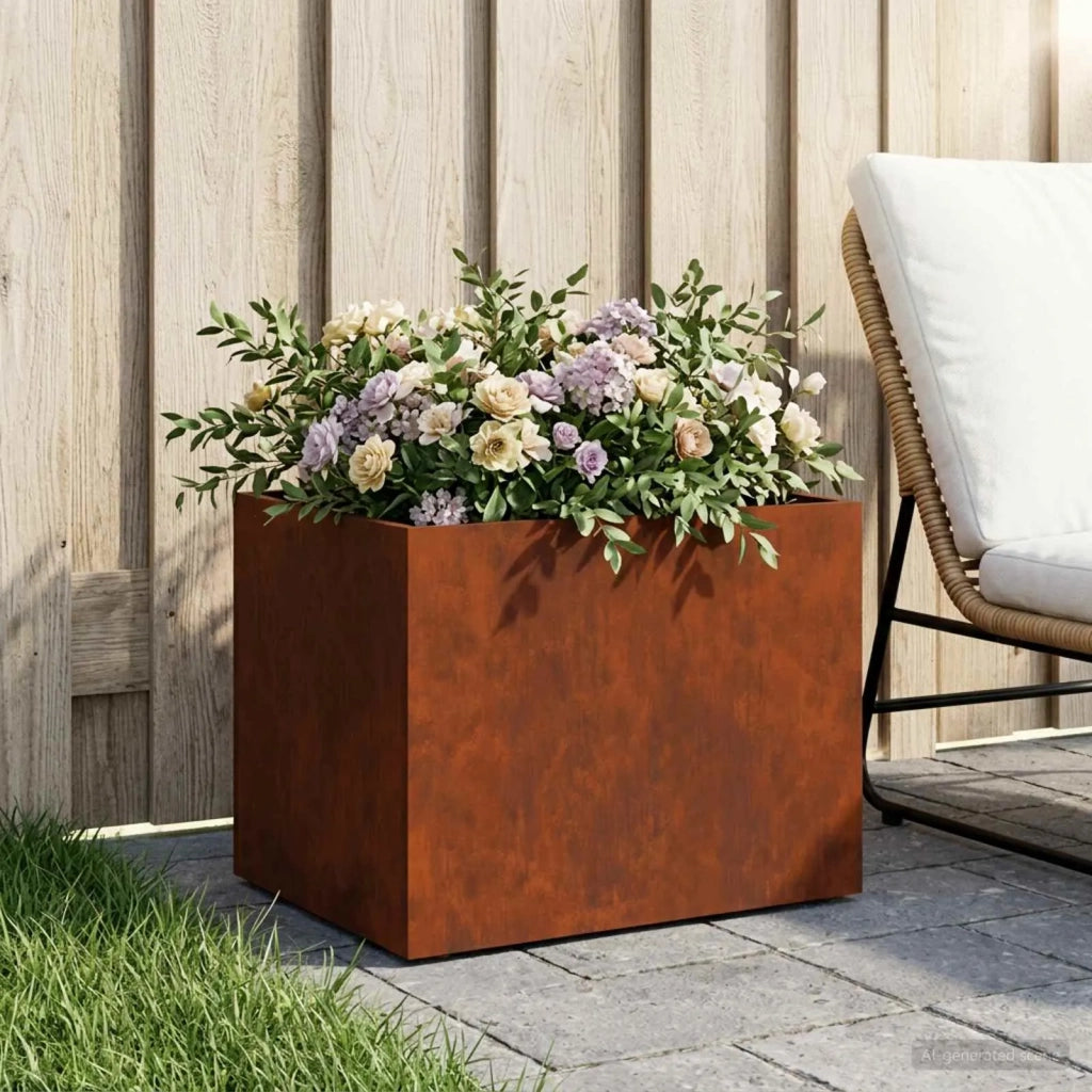 Vaso da giardino Ruggine 40 x 30 x 30 cm Acciaio Corten 8005202