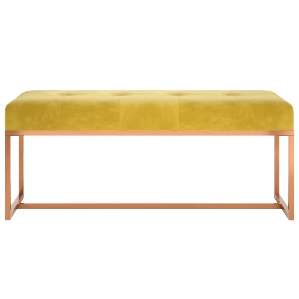 Panca Giallo Senape 110x36x45 cm in Velluto 350602
