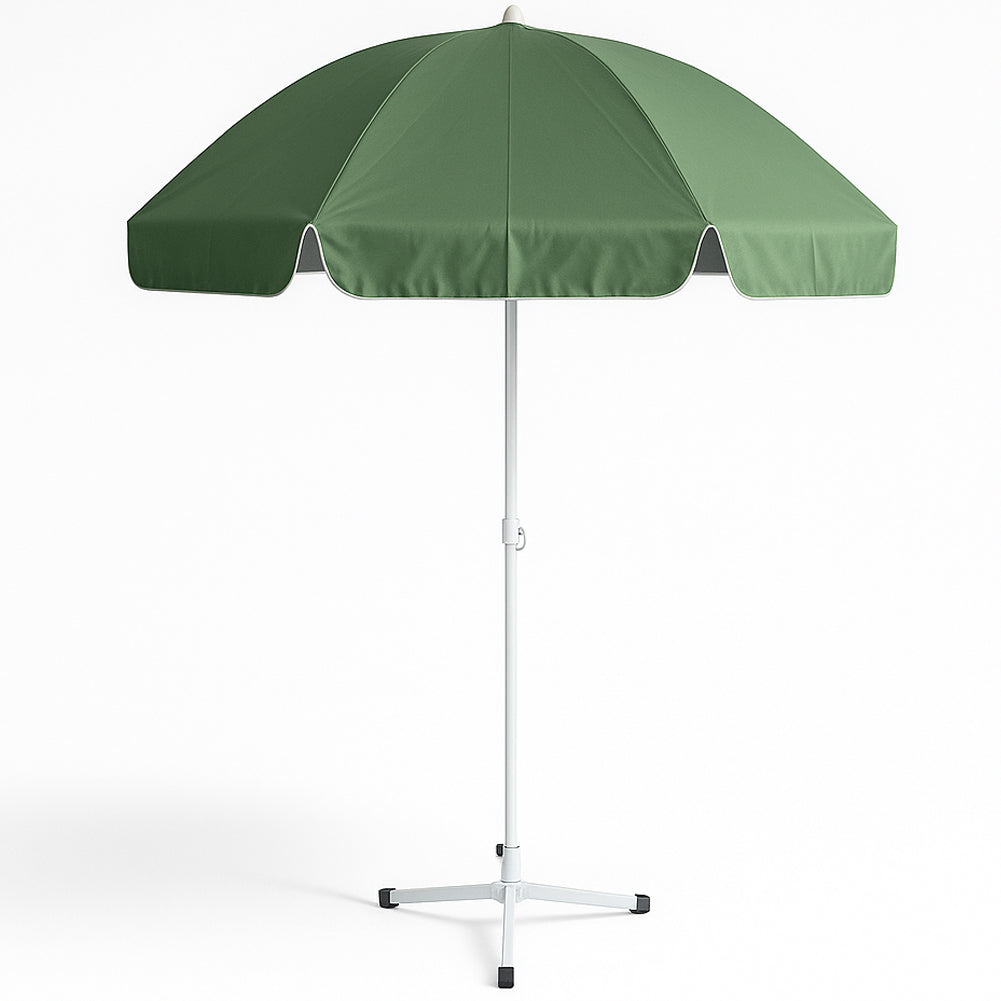 Ombrellone Verde da Spiaggia 240 cm con Palo in Alluminio Parasole Anti Uv