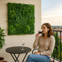 Pannello Decorativo Verde Bosco da Muro Parete 100x100 cm per Interni e Esterni