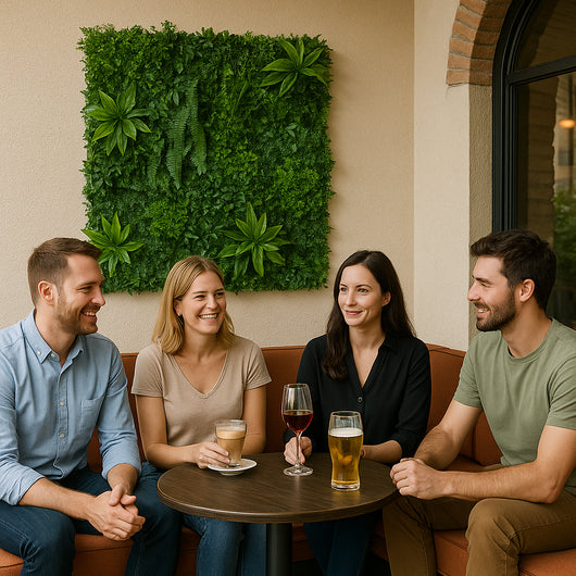 Pannello Decorativo Verde Bosco da Muro Parete 100x100 cm per Interni e Esterni