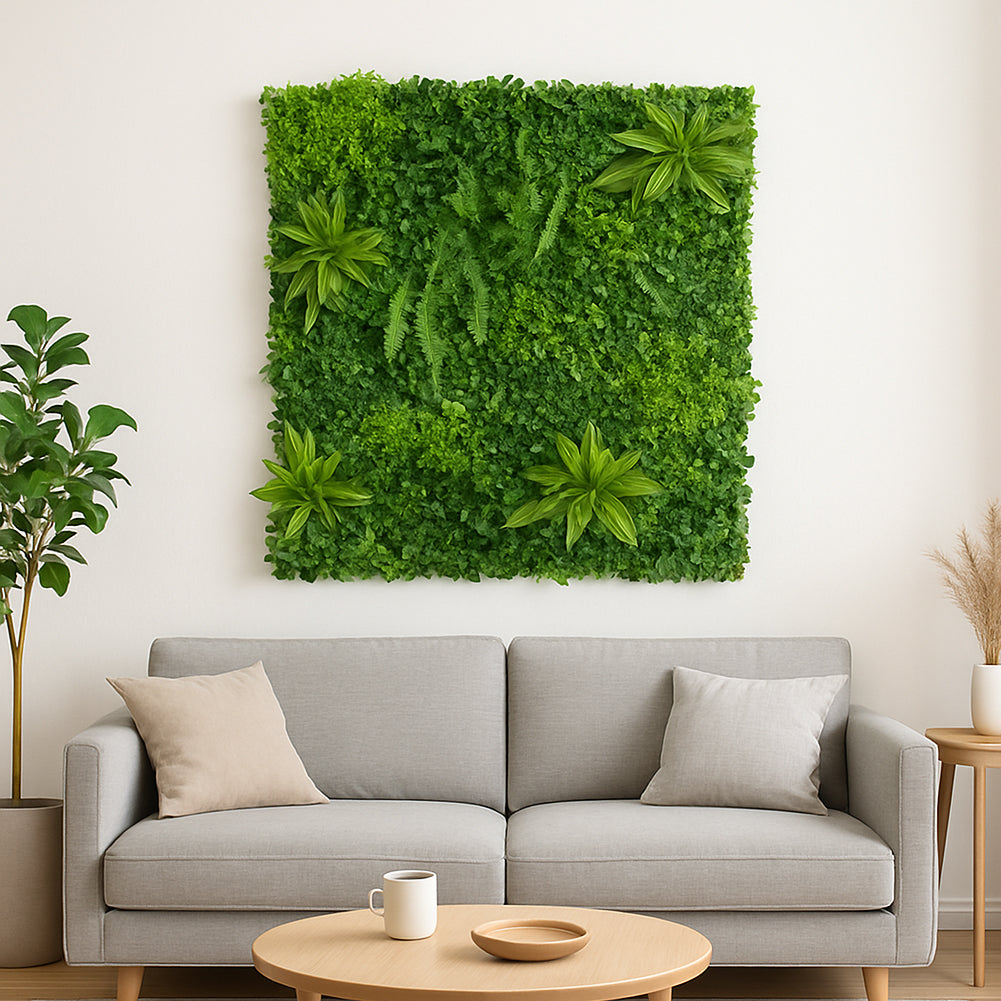 Pannello Decorativo Verde Bosco da Muro Parete 100x100 cm per Interni e Esterni