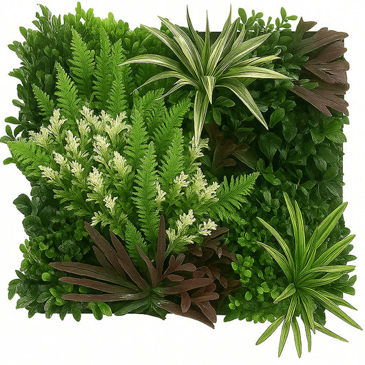 Pannello Decorativo Verde Esotico da Muro Parete 100x100 cm per Interni e Esterni