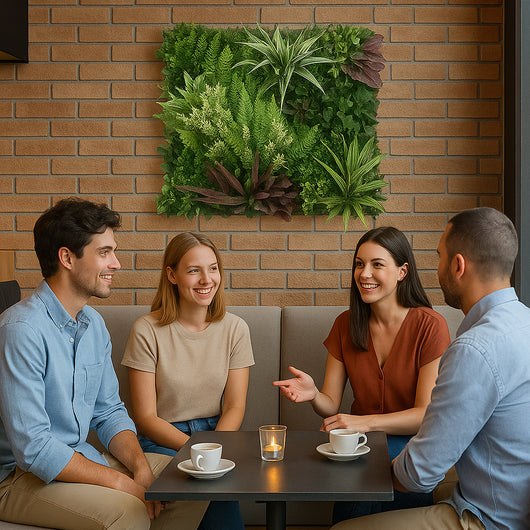 Pannello Decorativo Verde Esotico da Muro Parete 100x100 cm per Interni e Esterni