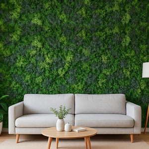 Set 6 Pannelli Decorativi Arredo Interni e Esterni Lichene da Muro Parete 50x50cm