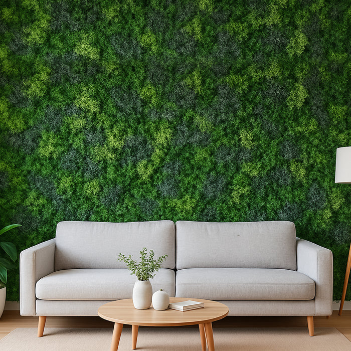 Set 6 Pannelli Decorativi Arredo Interni e Esterni Lichene da Muro Parete 50x50cm