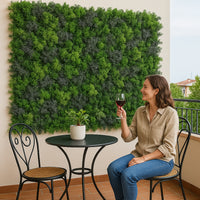 Set 6 Pannelli Decorativi Arredo Interni e Esterni Lichene da Muro Parete 50x50cm