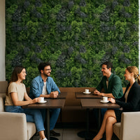 Set 6 Pannelli Decorativi Arredo Interni e Esterni Lichene da Muro Parete 50x50cm