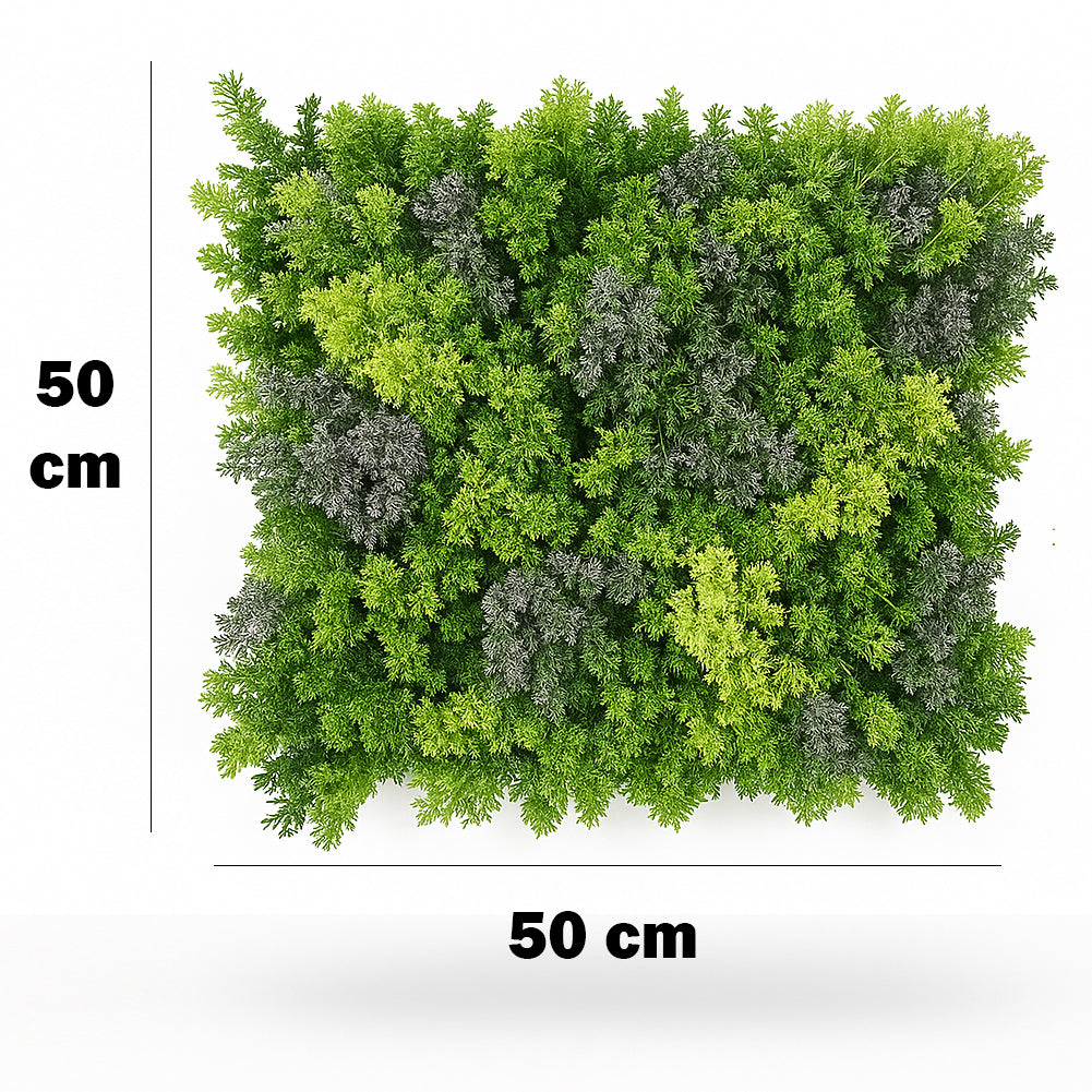 Set 6 Pannelli Decorativi Arredo Interni e Esterni Lichene da Muro Parete 50x50cm