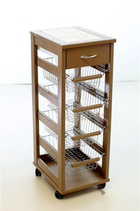 VESUVIO CARRELLO DA CUCINA IN COLORE FANGO 29 X 39 XH 84  CM