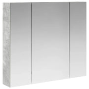 Mobiletto per specchio da Bagno | Armadio da bagno con lo scaffale Grigio cemento