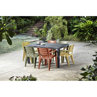 Sedie da Giardino Keter Julie Effetto Legno 6 Pz Colore: Mix Colore (2 Verde + 2 Rosso + 2 Giallo)