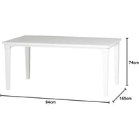 Tavolo da Esterno Keter Futura in Resina con Foro Ombrellone Colore: Bianco