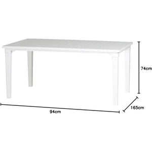 Tavolo da Esterno Keter Futura in Resina con Foro Ombrellone Colore: Bianco
