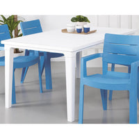 Tavolo da Esterno Keter Futura in Resina con Foro Ombrellone Colore: Bianco