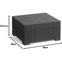 Tavolino da Esterno Keter California in Resina Colore: Grafite