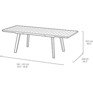 Tavolo da Esterno Allungabile Keter Harmony in Metallo 241 cm
