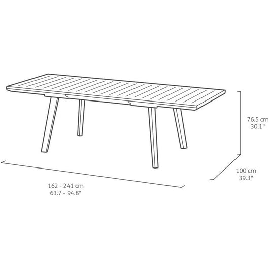 Tavolo da Esterno Allungabile Keter Harmony in Metallo 241 cm