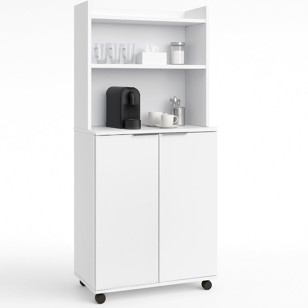 Mobile Stazione Coffee Angolo Bar Snack da Ufficio Credenza Multiuso per Caffè