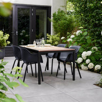 Tavolo da Esterno Keter Porto 160 cm in Metallo effetto Legno