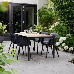 Tavolo da Esterno Keter Porto 160 cm in Metallo effetto Legno