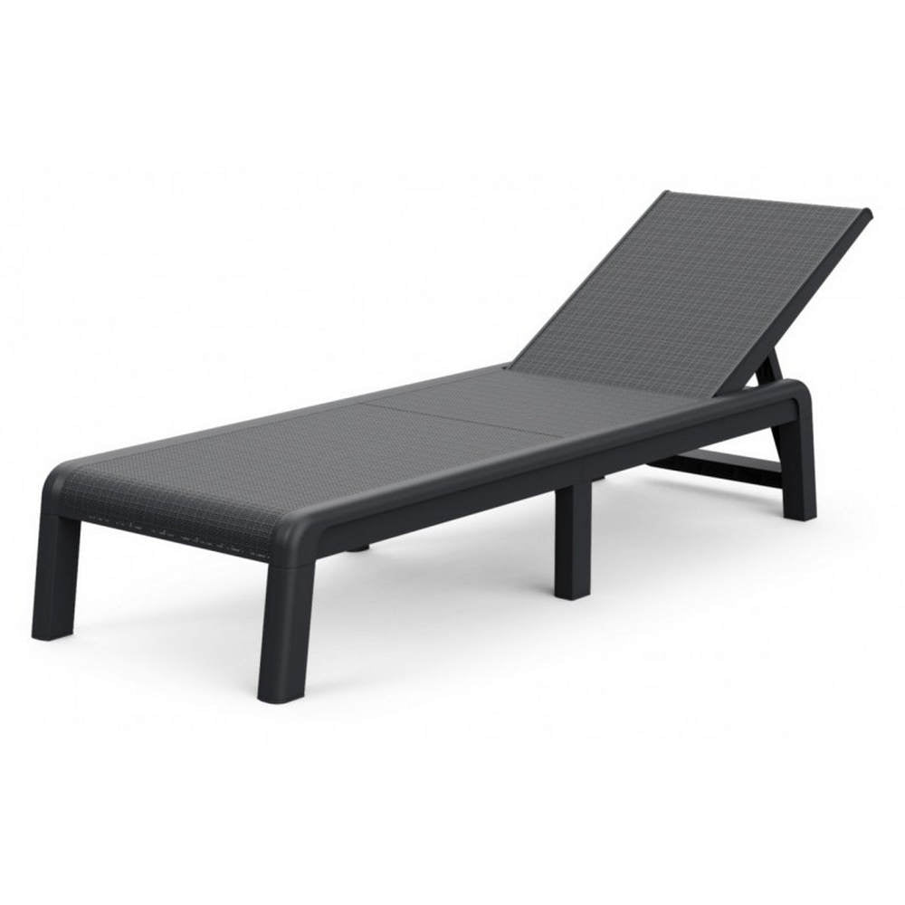 Lettino Prendisole Keter Mallorca in Plastica Giardino Piscina Colore: Grafite