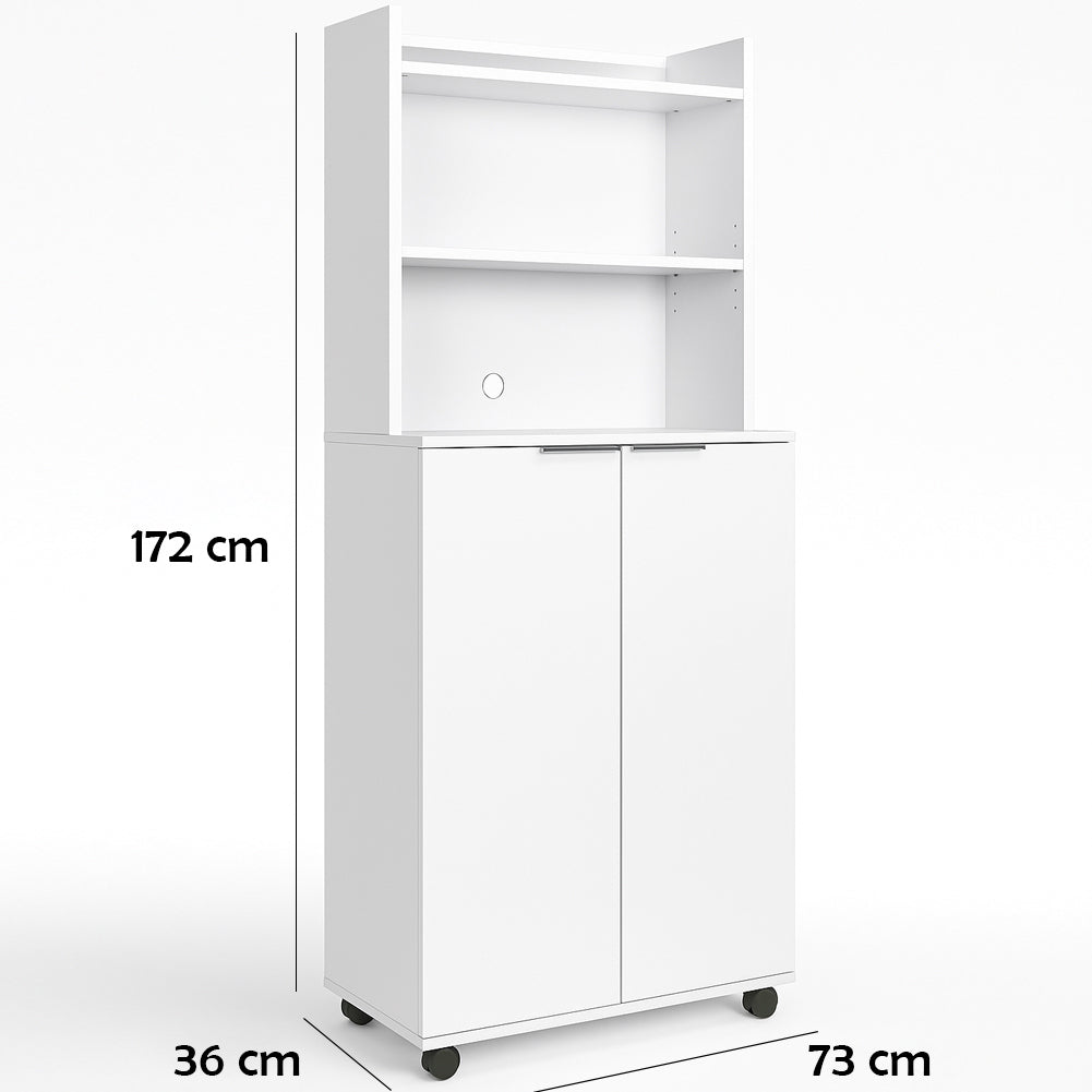 Mobile Stazione Coffee Angolo Bar Snack da Ufficio Credenza Multiuso per Caffè