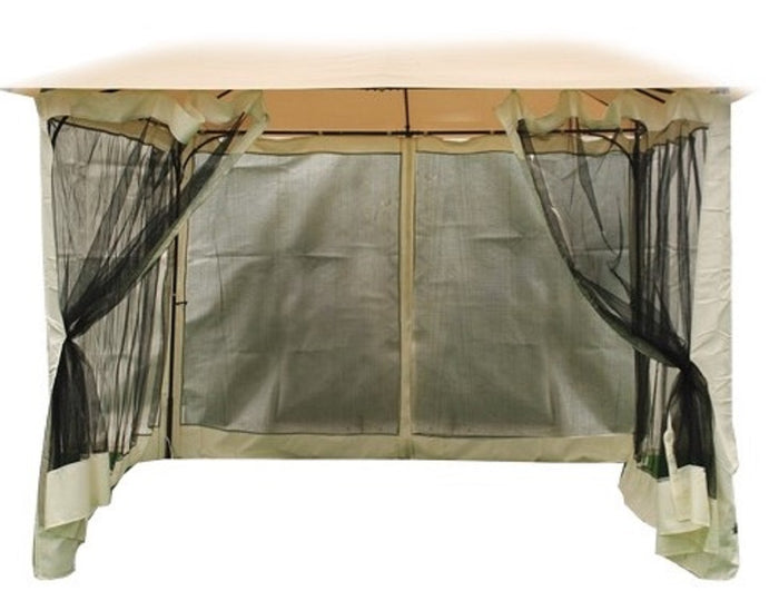 SET TELI ZANZARIERA PER GAZEBO 3x3MT colore nero