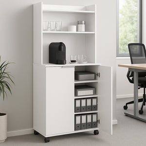 Mobile Stazione Coffee Angolo Bar Snack da Ufficio Credenza Multiuso per Caffè