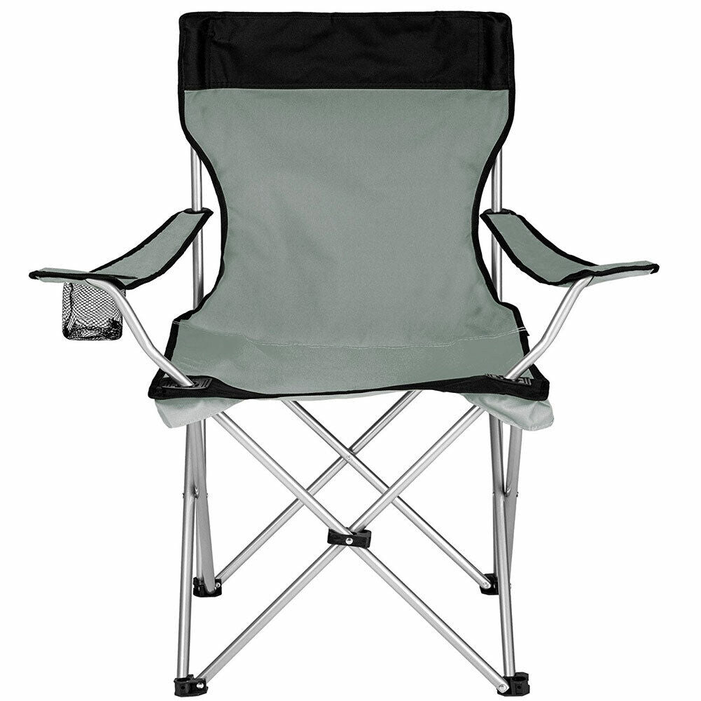 Kit 2 Sedie Pieghevoli da Campeggio con Borsa uso Esterno Leggera Salvaspazio Grigio