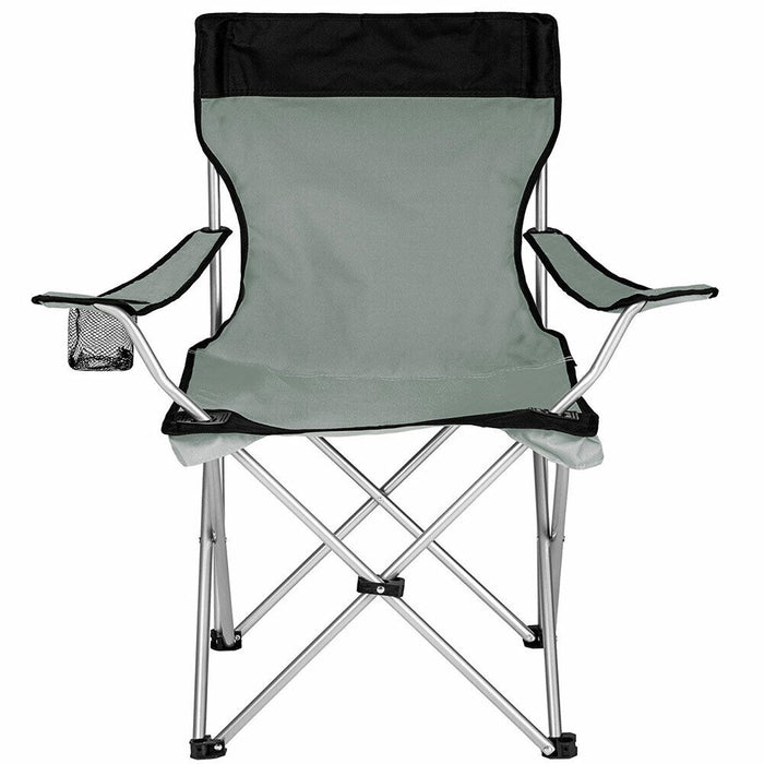 Kit 2 Sedie Pieghevoli da Campeggio con Borsa uso Esterno Leggera Salvaspazio Grigio