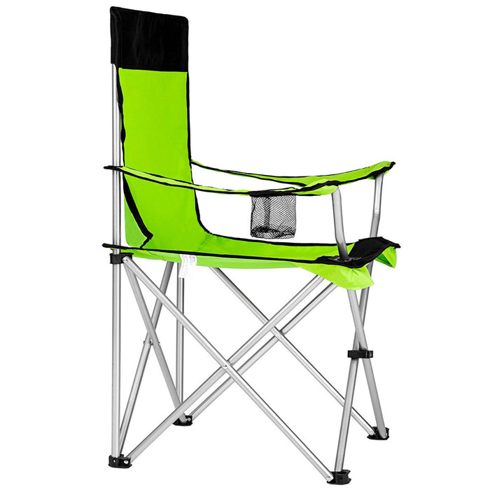 Kit 2 Sedie Pieghevoli da Campeggio con Borsa uso Esterno Leggera Salvaspazio Verde